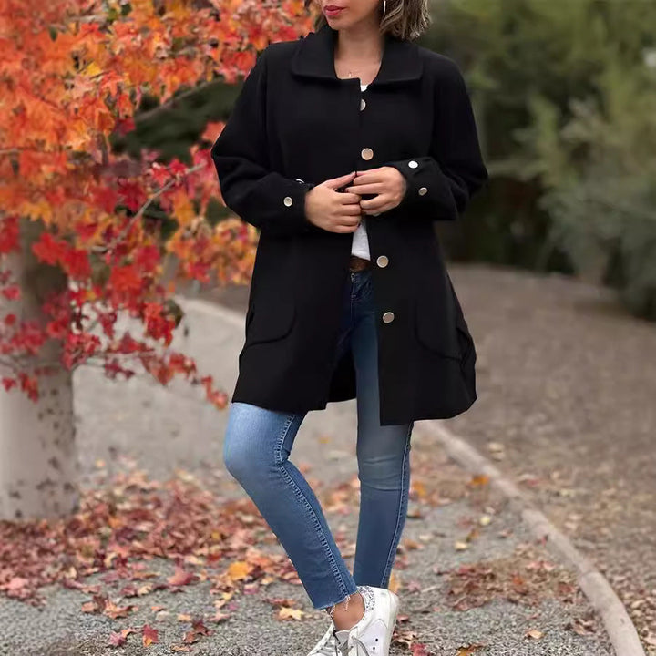 ALISSA | CLASSIC OVERSIZED COAT WITH ELEGANT BOW DETAILS