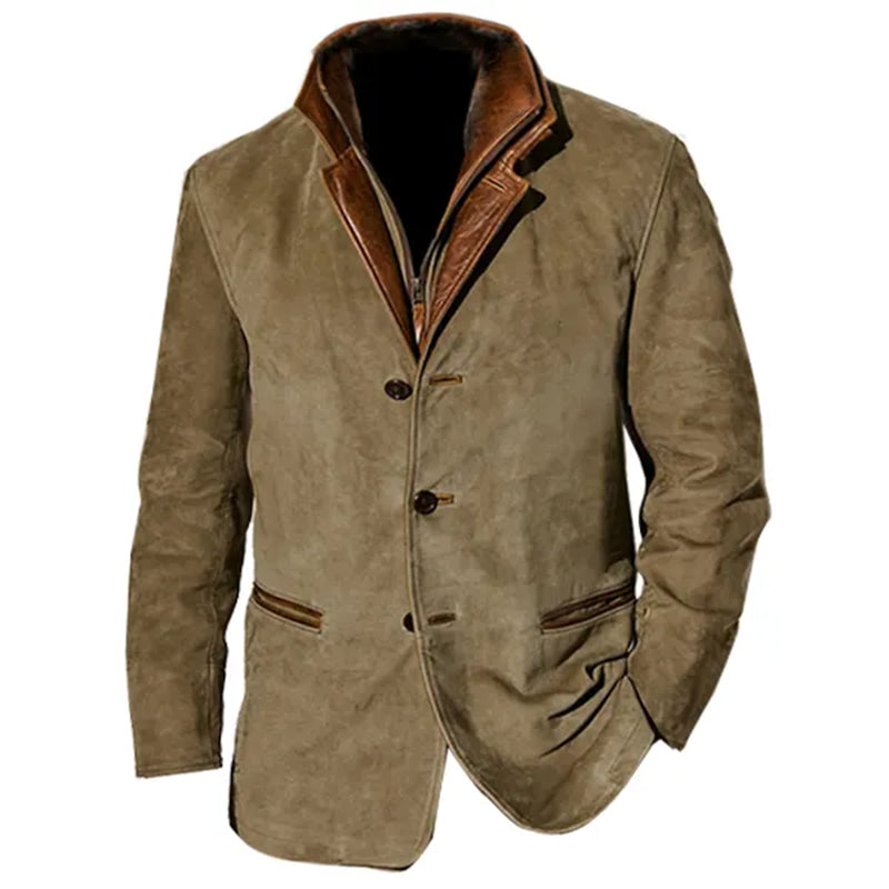 DARIAN | CLASSIC MEN'S JACKET WITH LEATHER TRIM