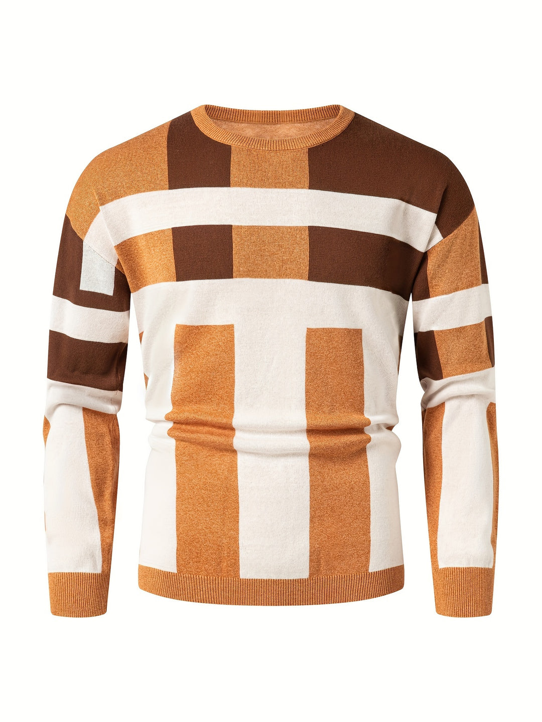 TIERNEY | COLOR BLOCK ROUND NECK SWEATER