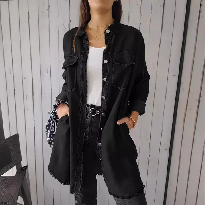 ARELLA | LONG DENIM BUTTON-UP