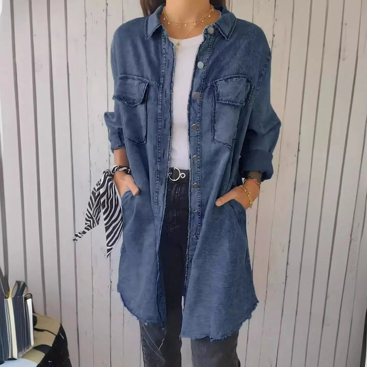 ARELLA | LONG DENIM BUTTON-UP