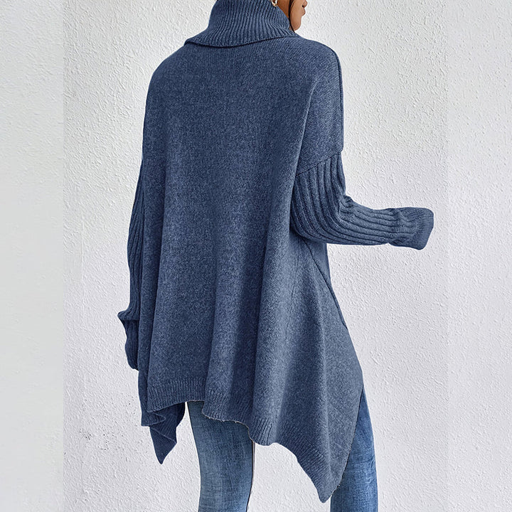 AMARA | LONG SLEEVE SWEATER WITH HIGH COLLAR